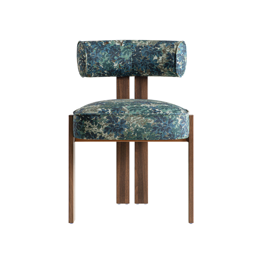 Ophelia Julian Linen Blend Patterned Dining Chair