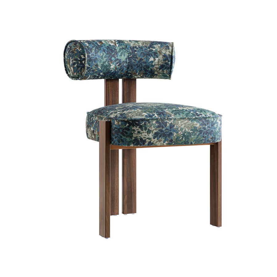 Ophelia Julian Linen Blend Patterned Dining Chair