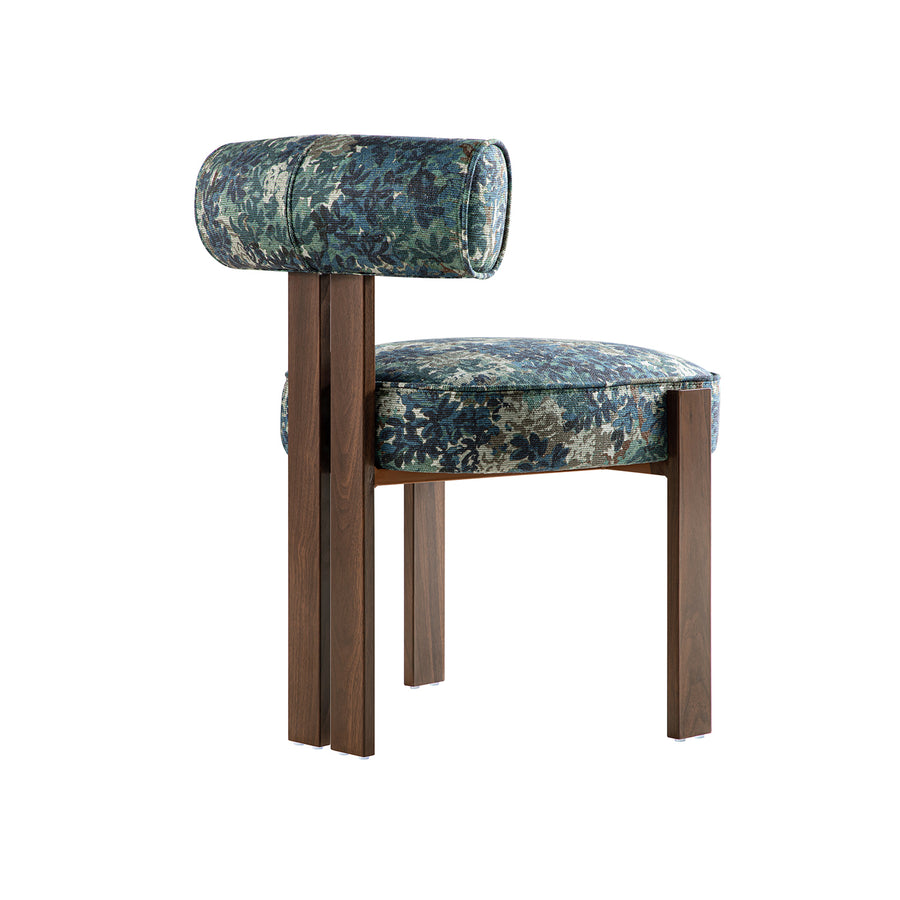 Ophelia Julian Linen Blend Patterned Dining Chair