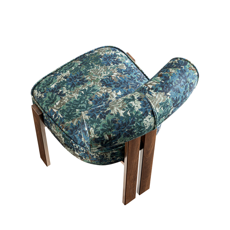 Ophelia Julian Linen Blend Patterned Dining Chair