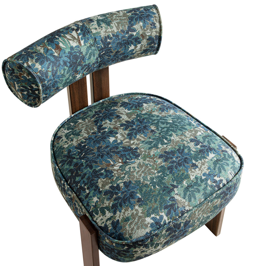 Ophelia Julian Linen Blend Patterned Dining Chair