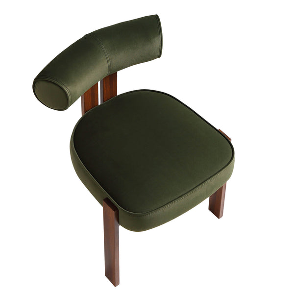 Ophelia Moss Green Velvet Dining Chair