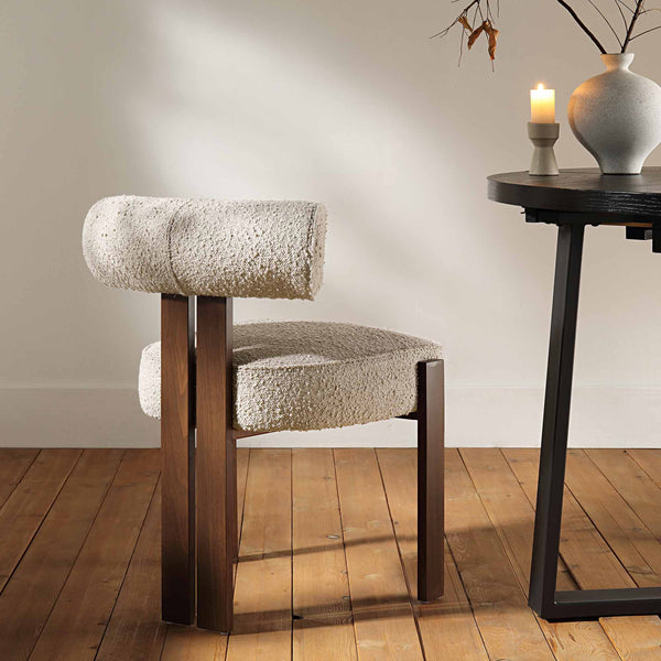 Ophelia Taupe Boucle Dining Chair