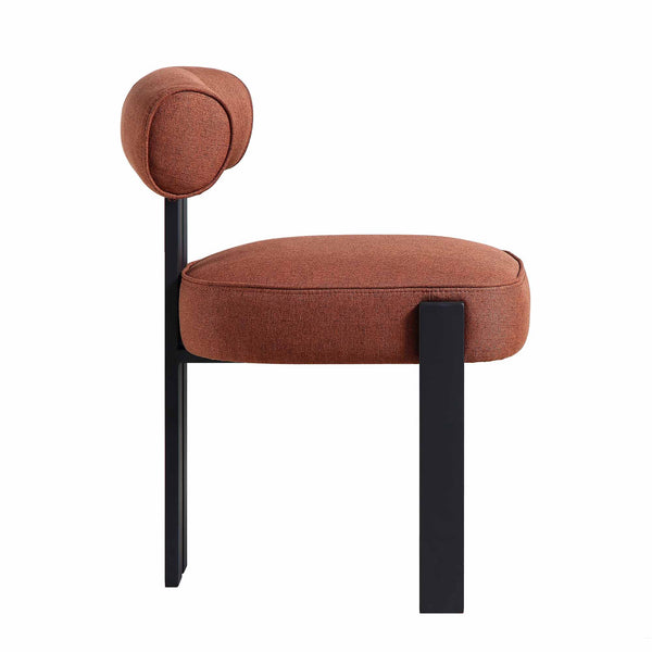 Ophelia Terracotta Fabric Dining Chair