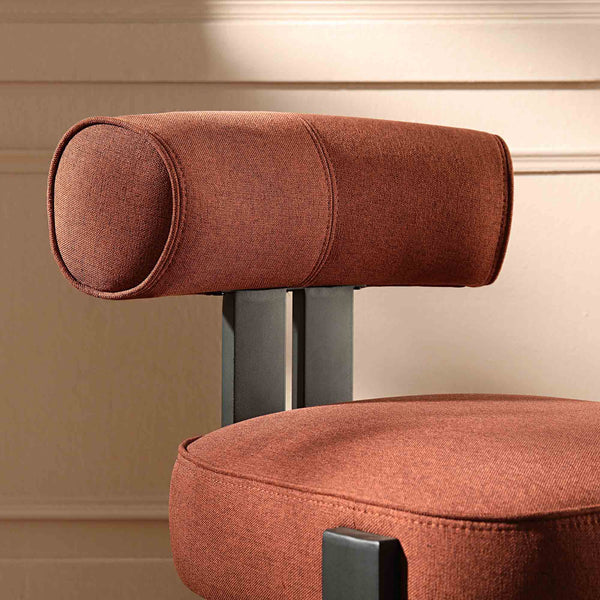 Ophelia Terracotta Fabric Dining Chair