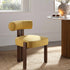 Ophelia Honey Gold Fabric Dining Chair - daals