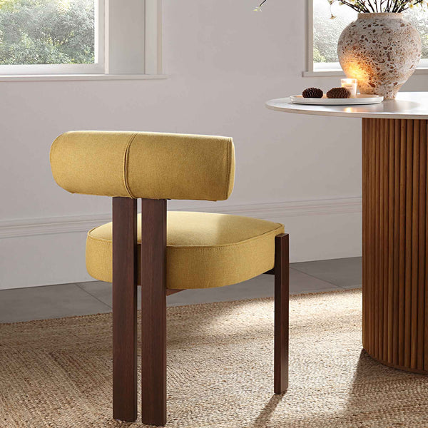 Ophelia Honey Gold Fabric Dining Chair