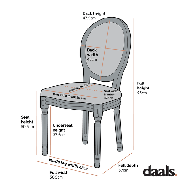 Lainston Set of 2 Classic Limewashed Wooden Dining Chairs, Grey