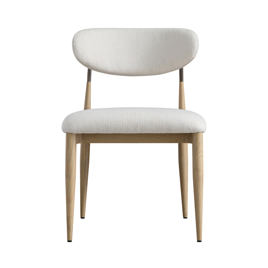 Dagmar Set of 2 Dining Chairs, Ivory Weave | Natural Frame
