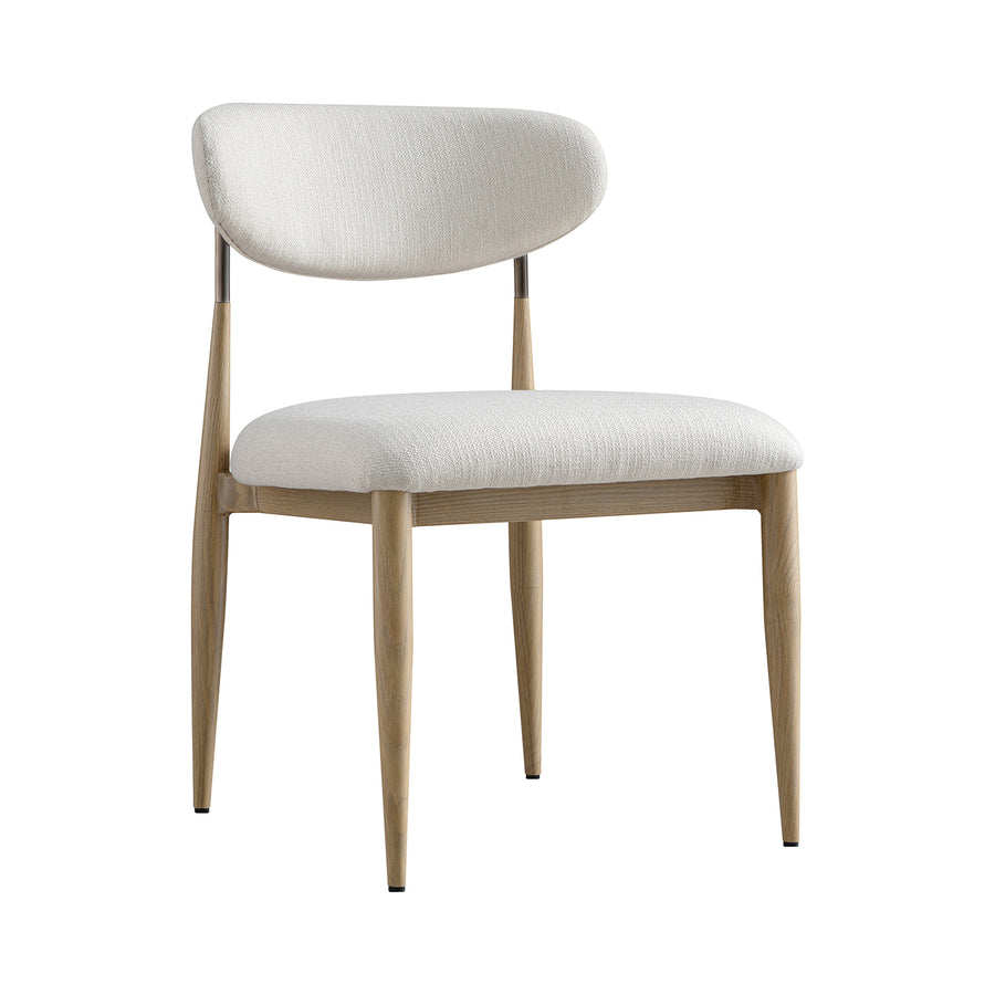 Dagmar Set of 2 Dining Chairs, Ivory Weave | Natural Frame