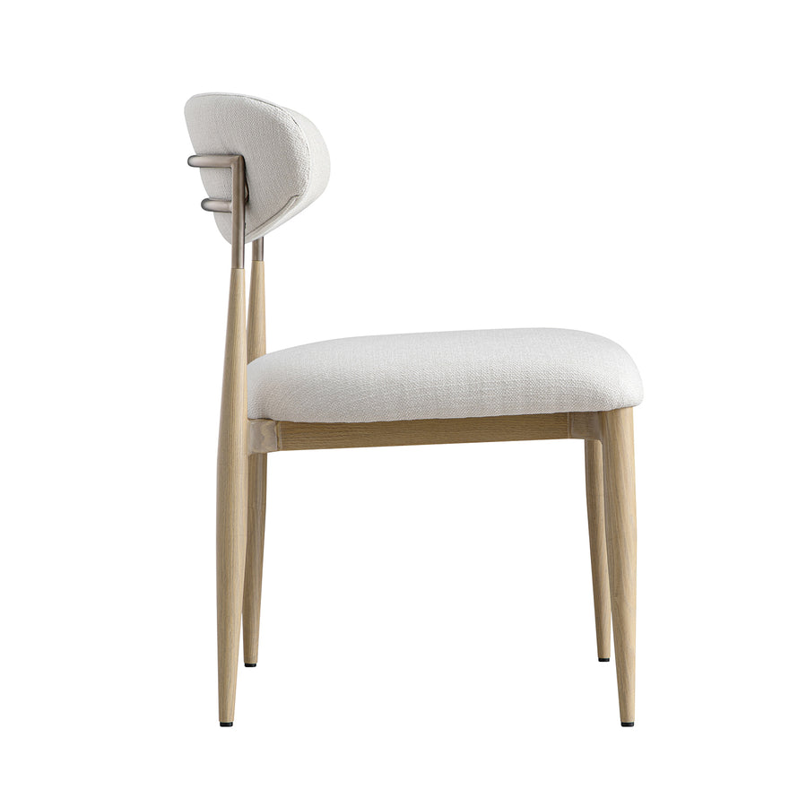 Dagmar Set of 2 Dining Chairs, Ivory Weave | Natural Frame