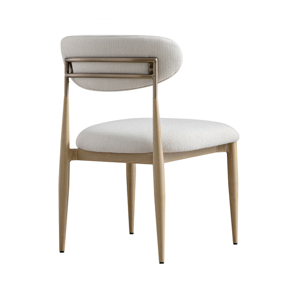 Dagmar Set of 2 Dining Chairs, Ivory Weave | Natural Frame