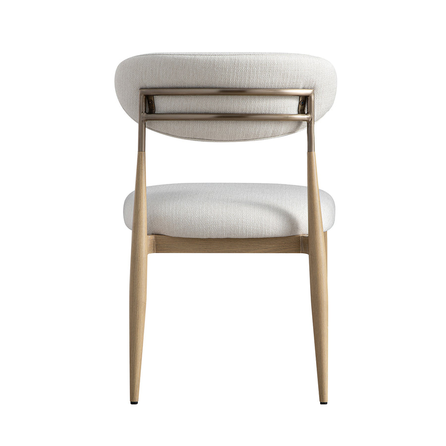 Dagmar Set of 2 Dining Chairs, Ivory Weave | Natural Frame