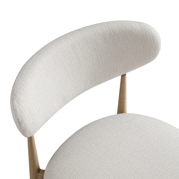 Dagmar Set of 2 Dining Chairs, Ivory Weave | Natural Frame