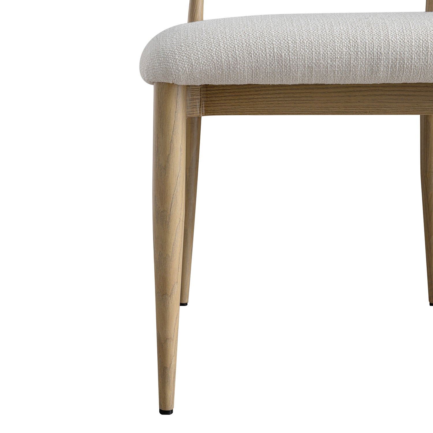 Dagmar Set of 2 Dining Chairs, Ivory Weave | Natural Frame