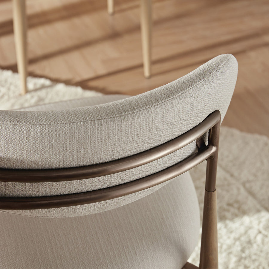 Dagmar Set of 2 Dining Chairs, Ivory Weave | Natural Frame