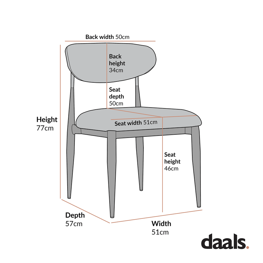 Dagmar Set of 2 Dining Chairs, Ecru Boucle | Natural Frame