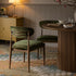 Dagmar Set of 2 Dining Chairs, Moss Chenille | Silver Oak Frame - daals