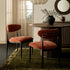 Dagmar Set of 2 Dining Chairs, Rust Chenille | Black Frame - daals