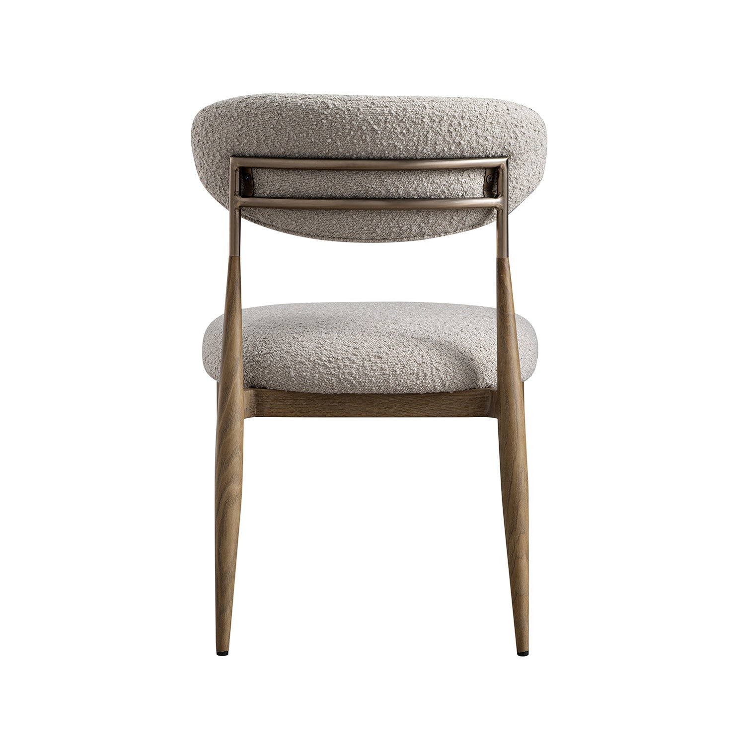 Dagmar Set of 2 Dining Chairs, Light Taupe Boucle | Silver Oak Frame