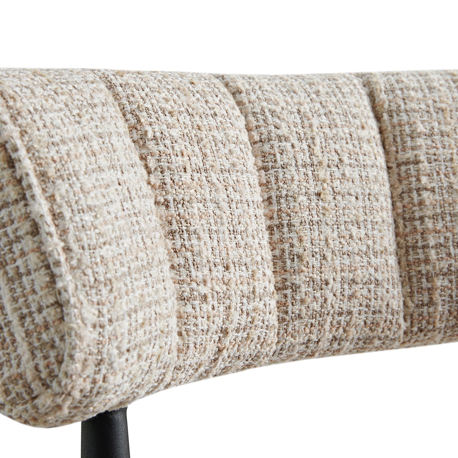 Wilna Set of 2 Dining Chairs, Beige Woven | Vintage Brown Faux Leather