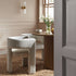 Greenwich Taupe Boucle and Beige Faux Leather Seat Dining Chair - daals