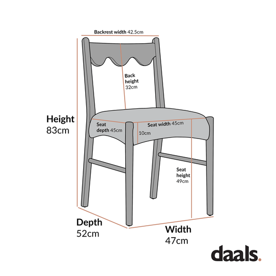 Ludlow Set of 2 Dining Chairs, Oatmeal Fabric | Silver Oak Frame