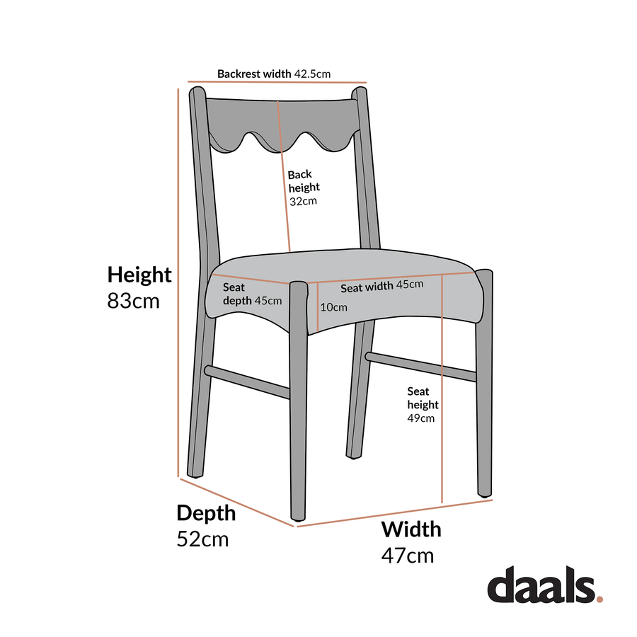 Ludlow Set of 2 Dining Chairs, Oatmeal Fabric | Silver Oak Frame