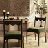 Ludlow Set of 2 Dining Chairs, Forest Green Chenille | Dark Walnut - daals