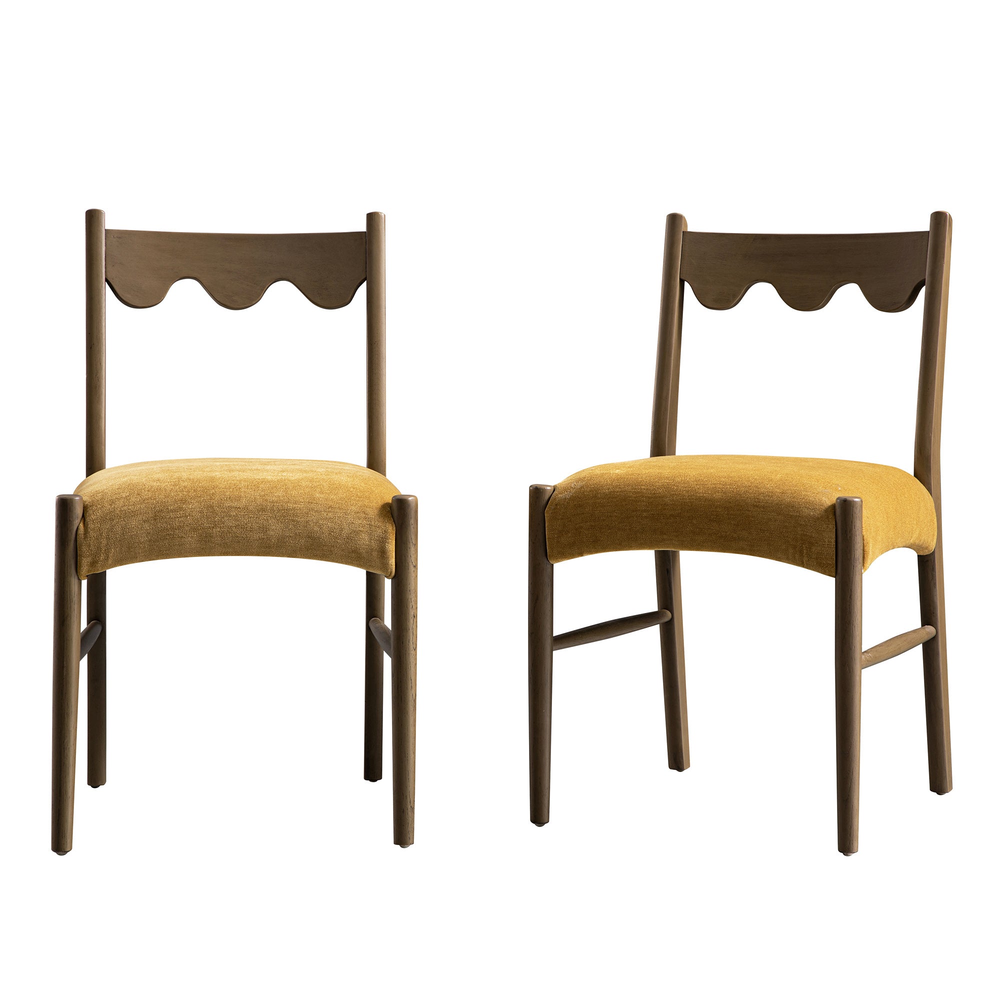 Ludlow Set of 2 Dining Chairs, Spiced Honey Chenille | Silver Oak