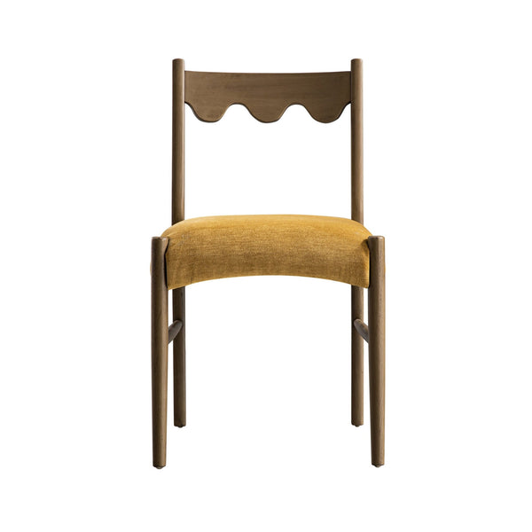 Ludlow Set of 2 Dining Chairs, Spiced Honey Chenille | Silver Oak