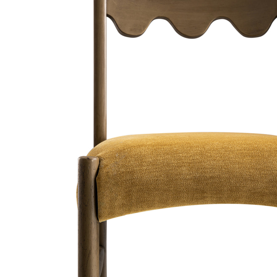 Ludlow Set of 2 Dining Chairs, Spiced Honey Chenille | Silver Oak