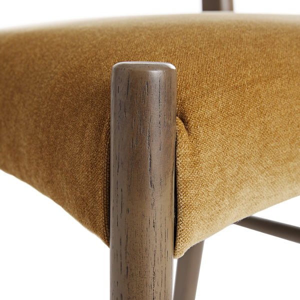 Ludlow Set of 2 Dining Chairs, Spiced Honey Chenille | Silver Oak