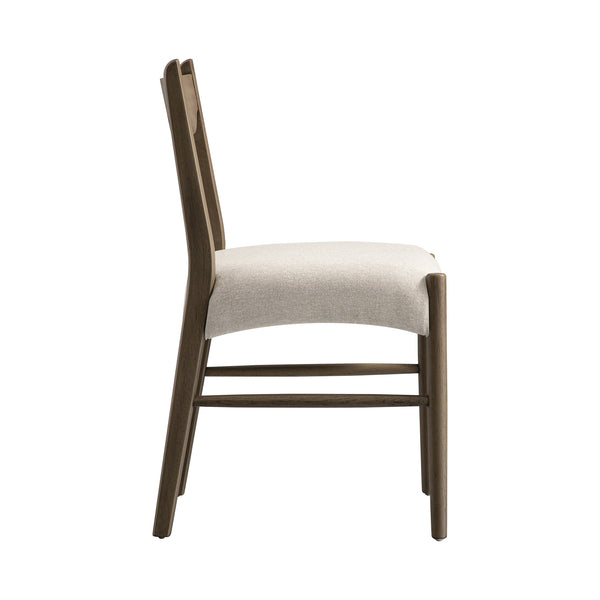 Ludlow Set of 2 Dining Chairs, Oatmeal Fabric | Silver Oak Frame - daals