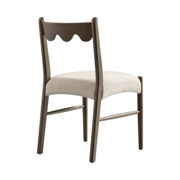 Ludlow Set of 2 Dining Chairs, Oatmeal Fabric | Silver Oak Frame - daals