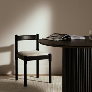 Minley 2-in-1 Dining Chair, Black Matte