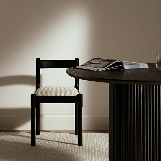 Minley 2-in-1 Dining Chair, Black Matte