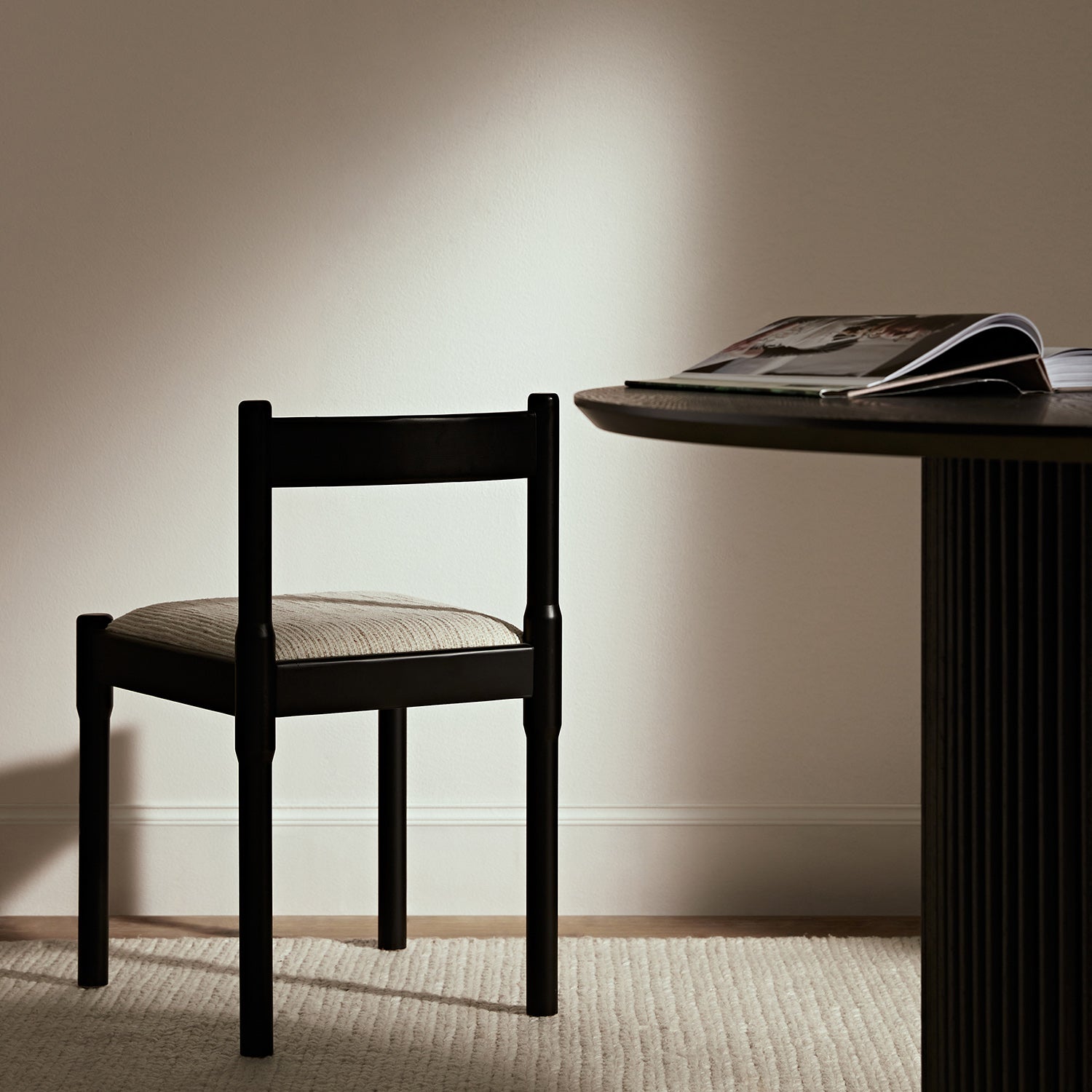 Minley 2-in-1 Dining Chair, Black Matte