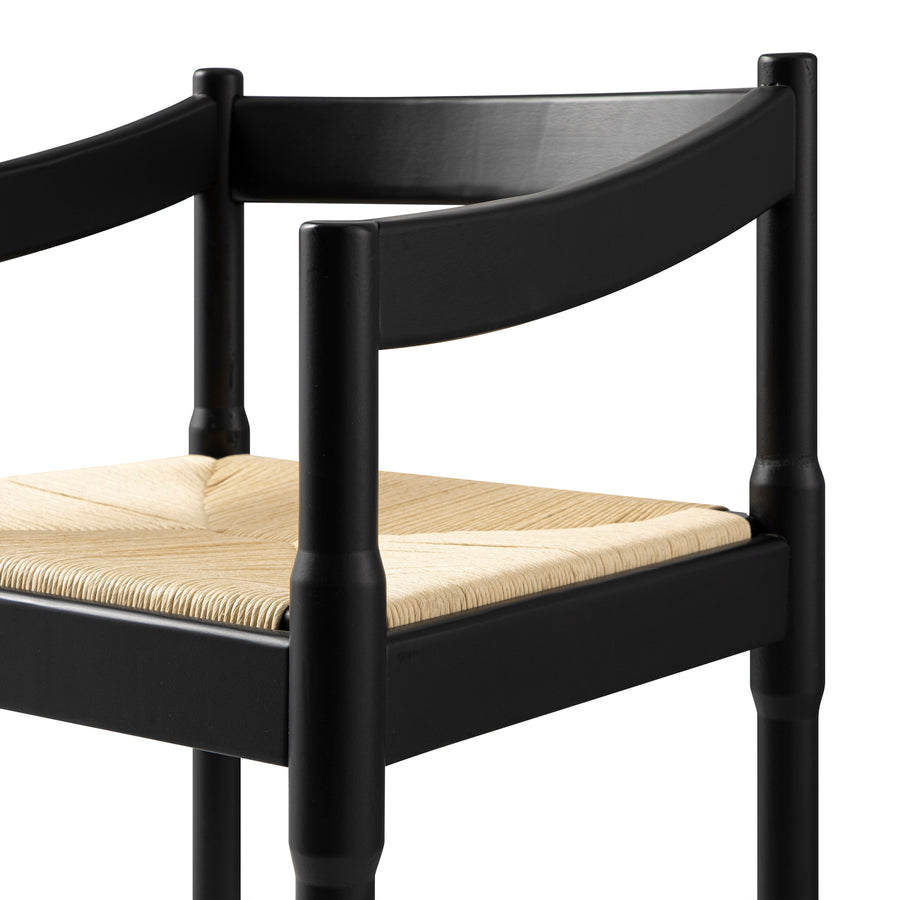Minley 2-in-1 Carver Chair, Black Matte