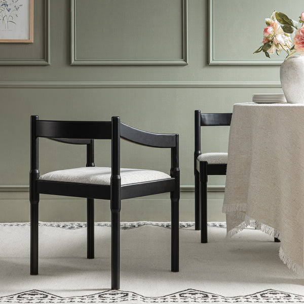 Minley 2-in-1 Carver Chair, Black Matte