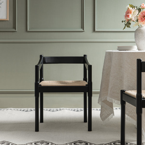 Minley 2-in-1 Carver Chair, Black Matte