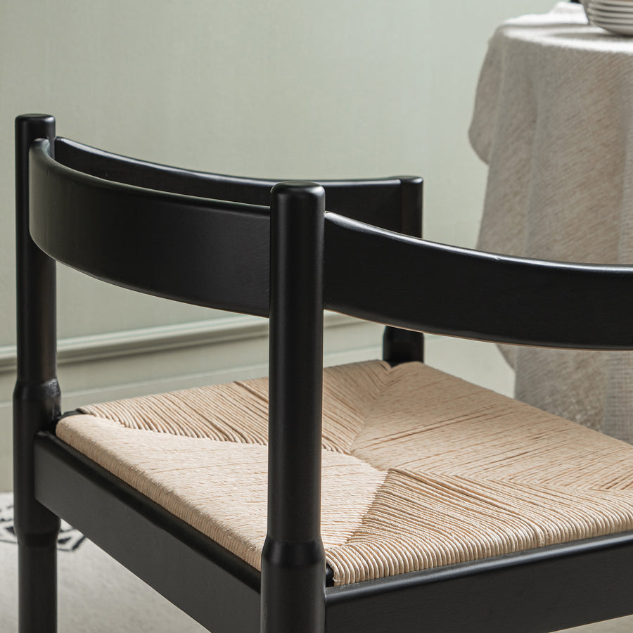 Minley 2-in-1 Carver Chair, Black Matte