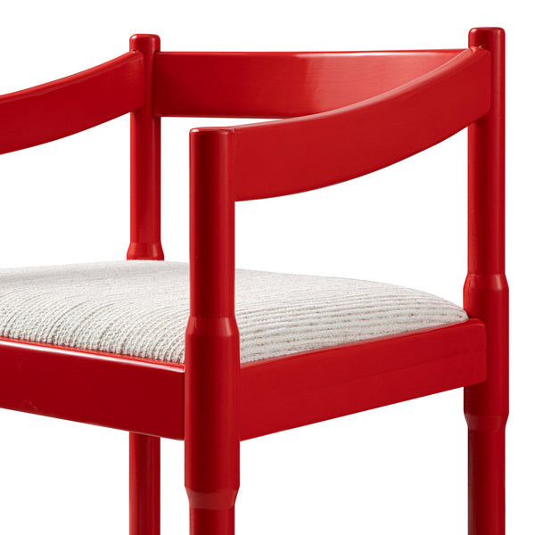 Minley 2-in-1 Carver Chair, Red High Gloss