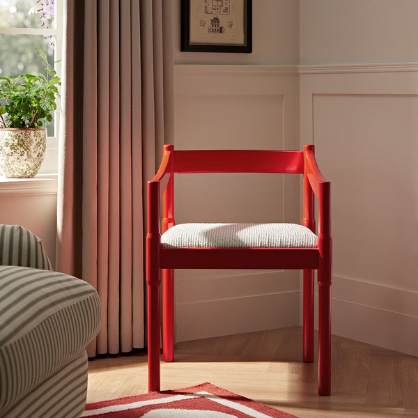 Minley 2-in-1 Carver Chair, Red High Gloss