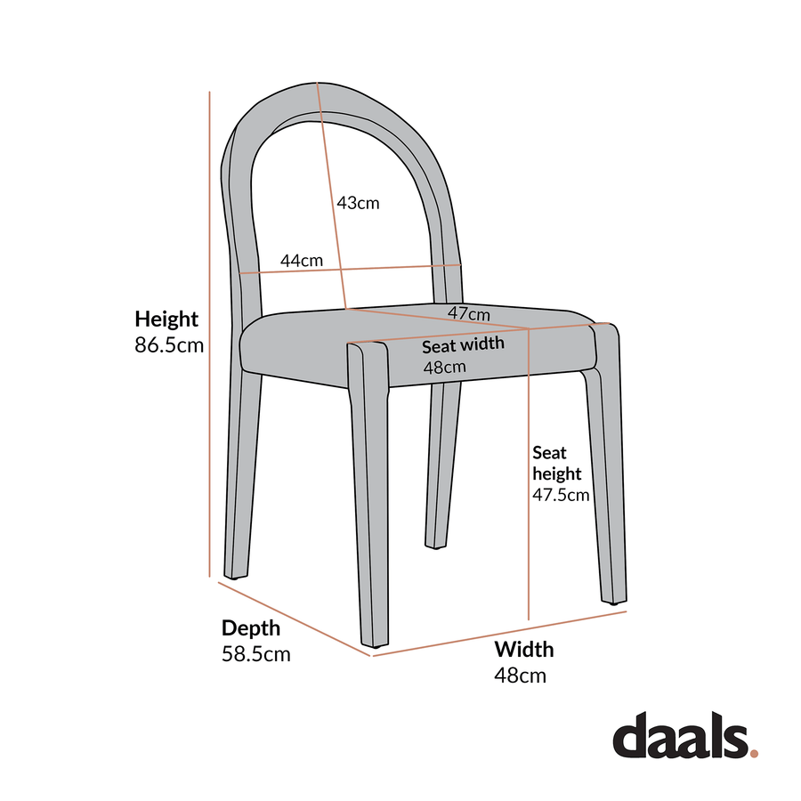 Lumi Dining Chair, Ecru Boucle | Natural Oak Frame