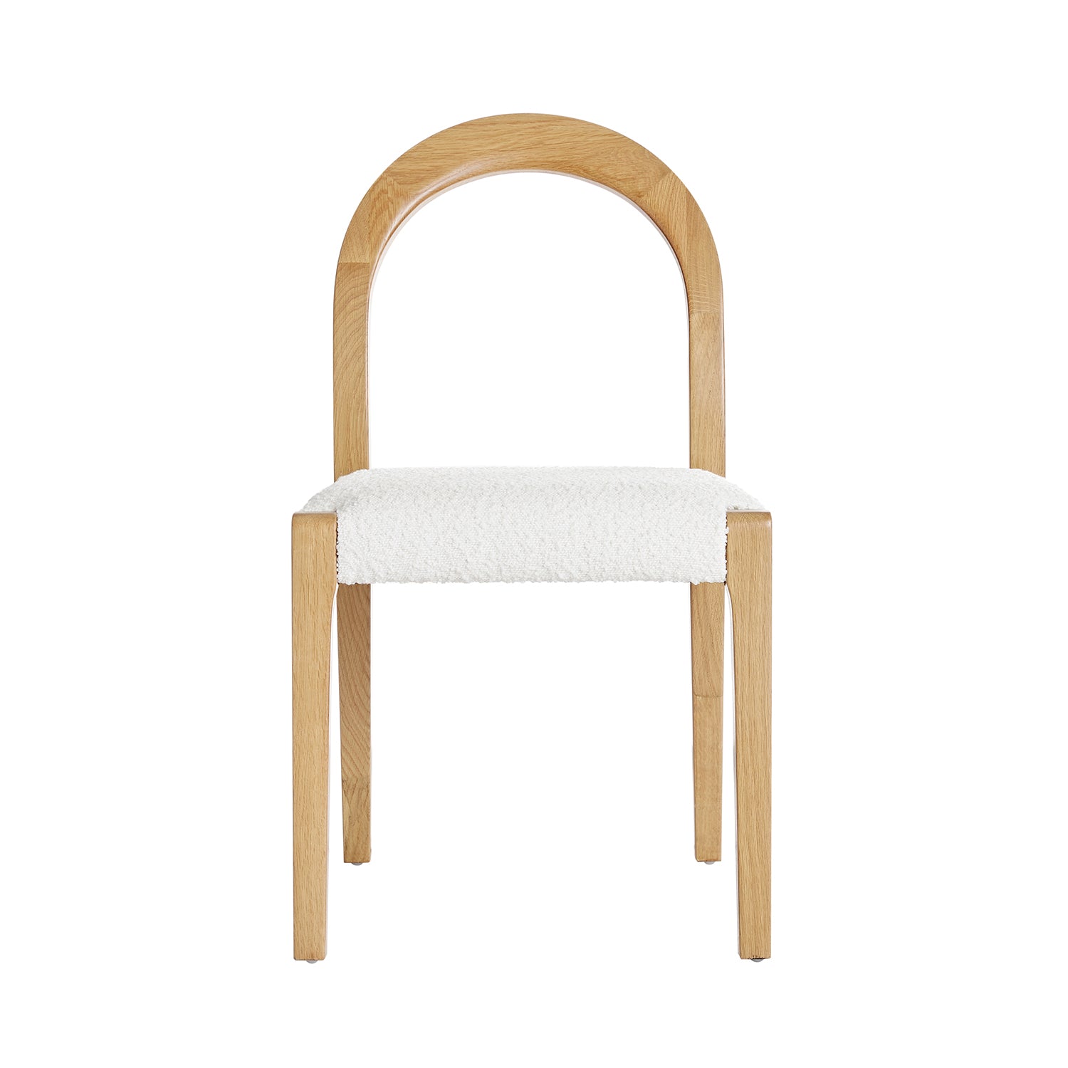 Lumi Dining Chair, Ecru Boucle | Natural Oak Frame