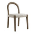 Lumi Dining Chair, Oatmeal Fabric | Silver Oak Frame