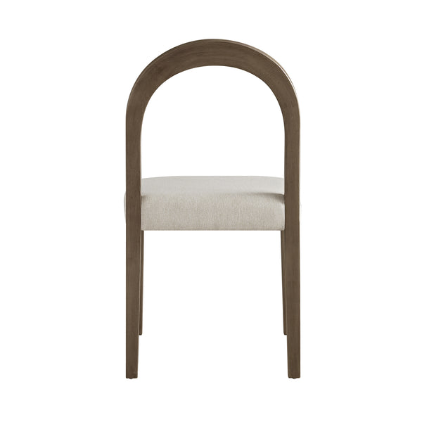 Lumi Dining Chair, Oatmeal Fabric | Silver Oak Frame