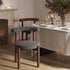 Demeter Dining Chair, Charcoal Boucle | Dark Walnut Frame - daals