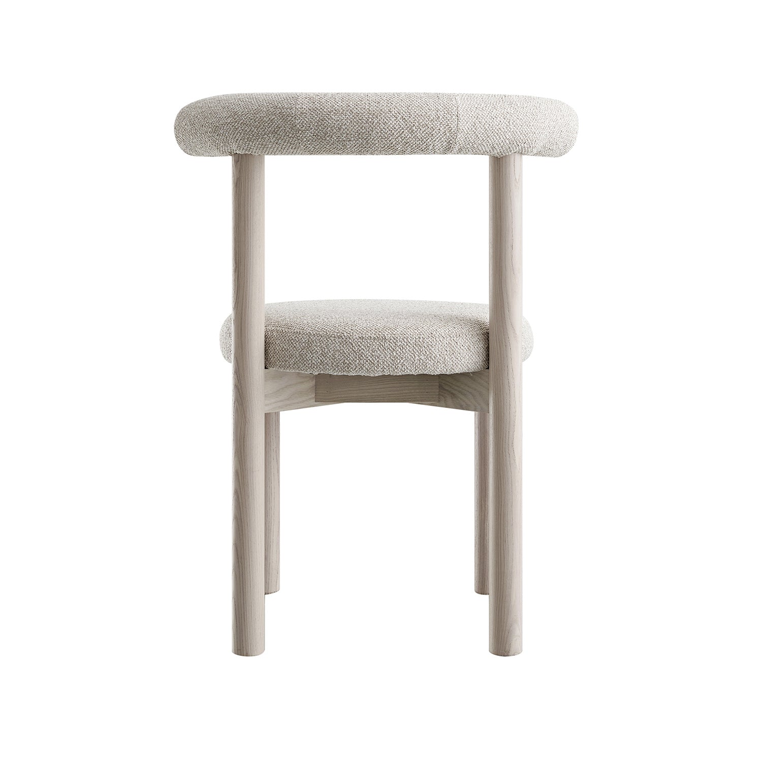 Demeter Dining Chair, Oatmeal Fabric | White Washed Oak Frame